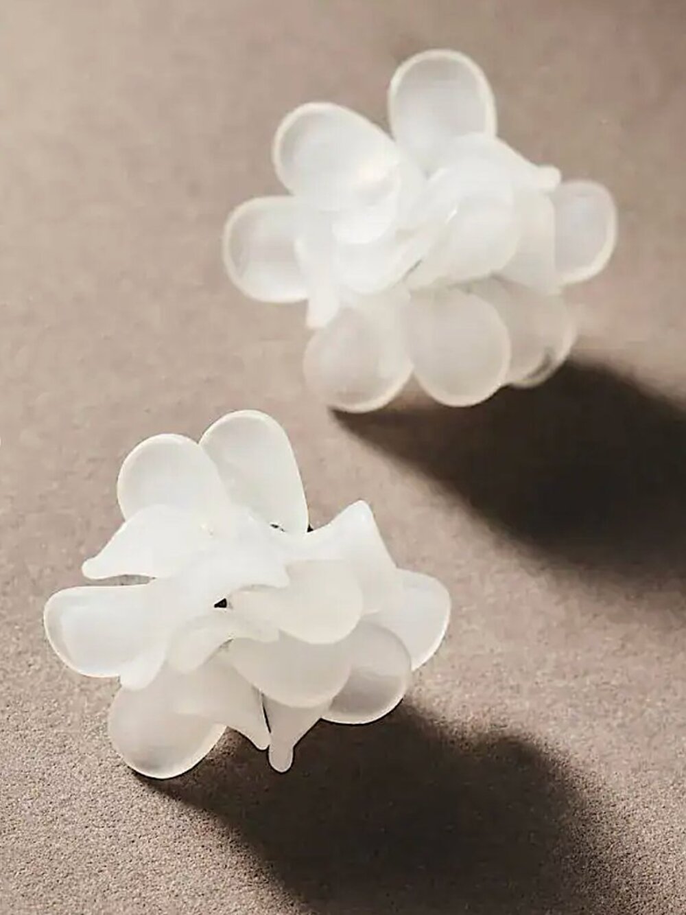 NEW~ Anthropologie Weddings Panacea Frosted Flower Stud Earrings
